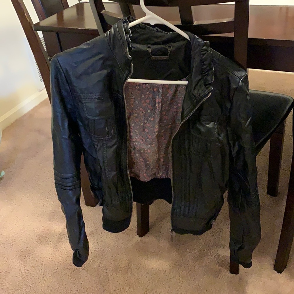 Leather Like Black Jacket